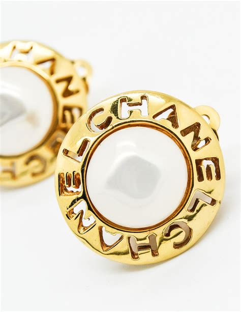 chanel pearl diamond earrings|Chanel pearl earrings vintage.